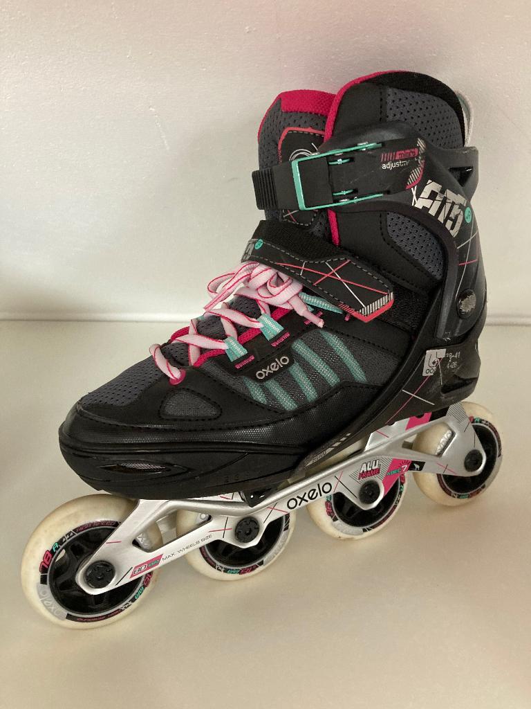 Rollers Oxelo 38-41, Verstelbaar, Kinderen, Zo goed als nieuw, Inline skates 4 wielen