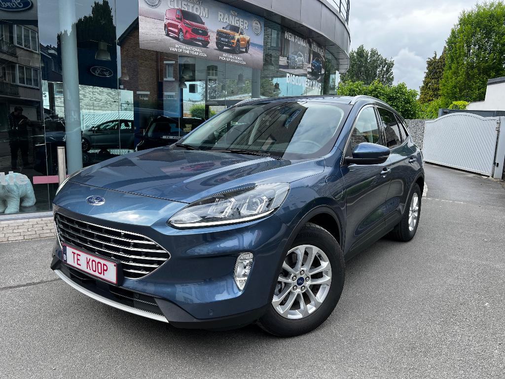 Ford Kuga Plug-in Hybride PHEV 2.5 Ecoboost Fwd Titanium, Auto's, Stof, 4 cilinders, Blauw, Bedrijf