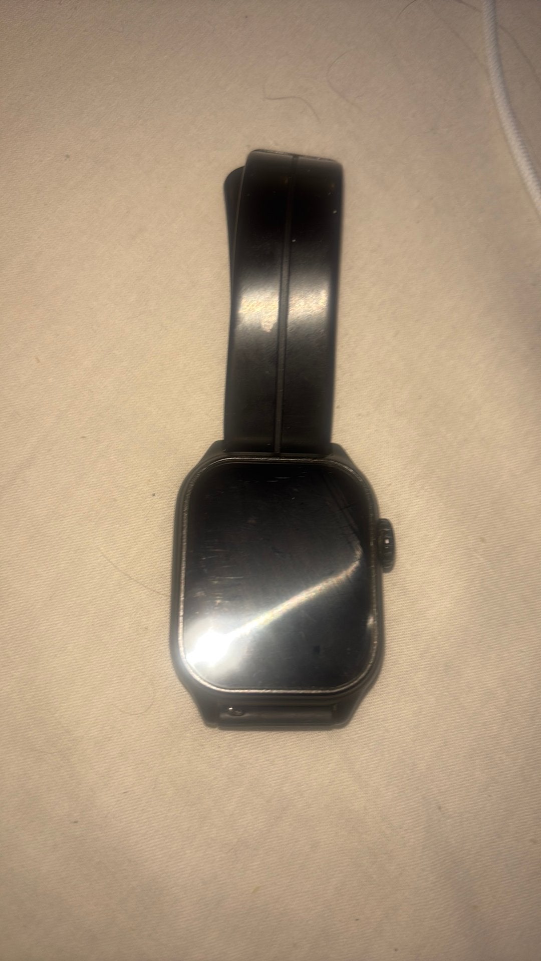 zwarte smartwatch te koop, Ophalen, Zo goed als nieuw