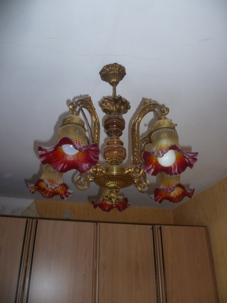 MOOIE OUDE BRONZEN LUSTER, Ophalen