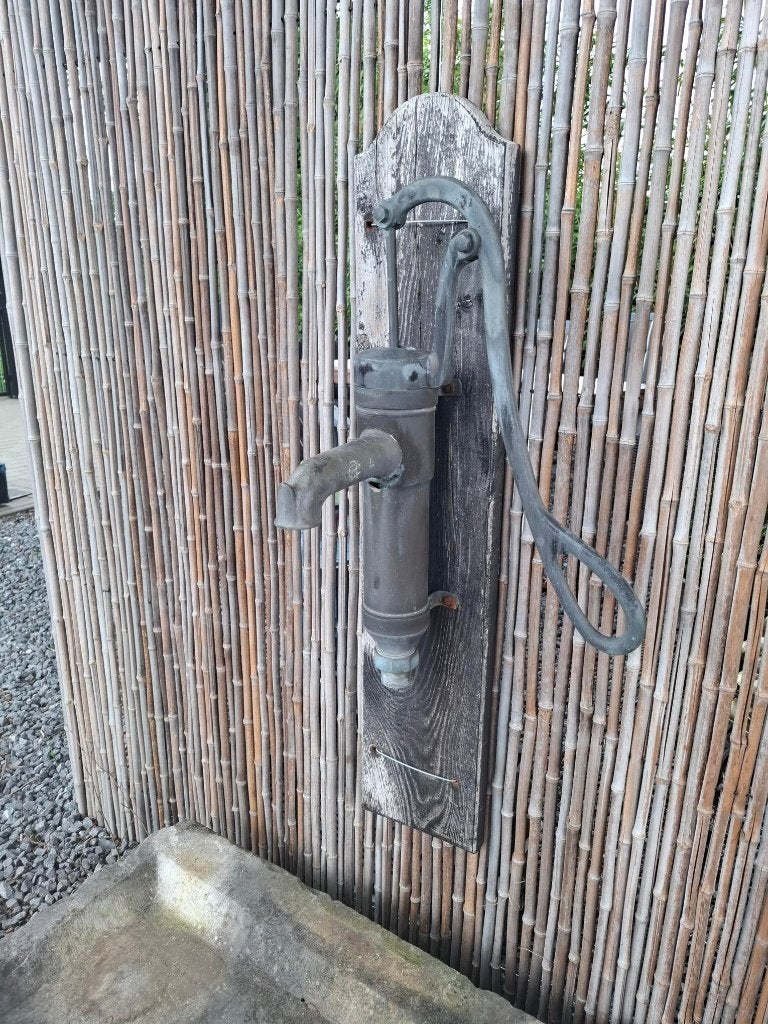 koperen waterpomp, Ophalen, Gebruikt, Handmatig