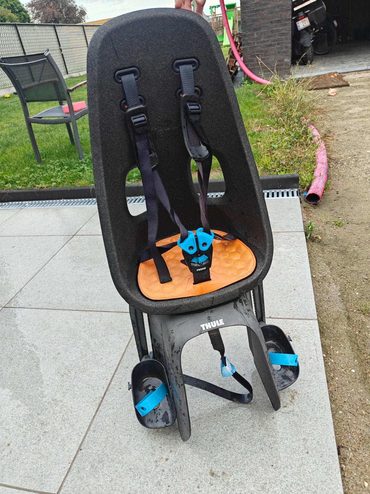 Fietsstoeltje Thule voor op bagagerek, Yepp (Thule), Enlèvement ou Envoi, Repose-pieds, Utilisé