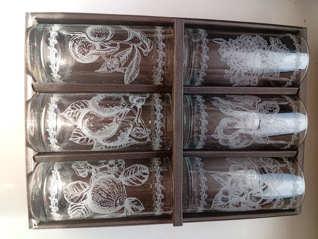 6 verres vintage OCEAN THAILAND neufs boîte d’origine -70/80, Enlèvement ou Envoi
