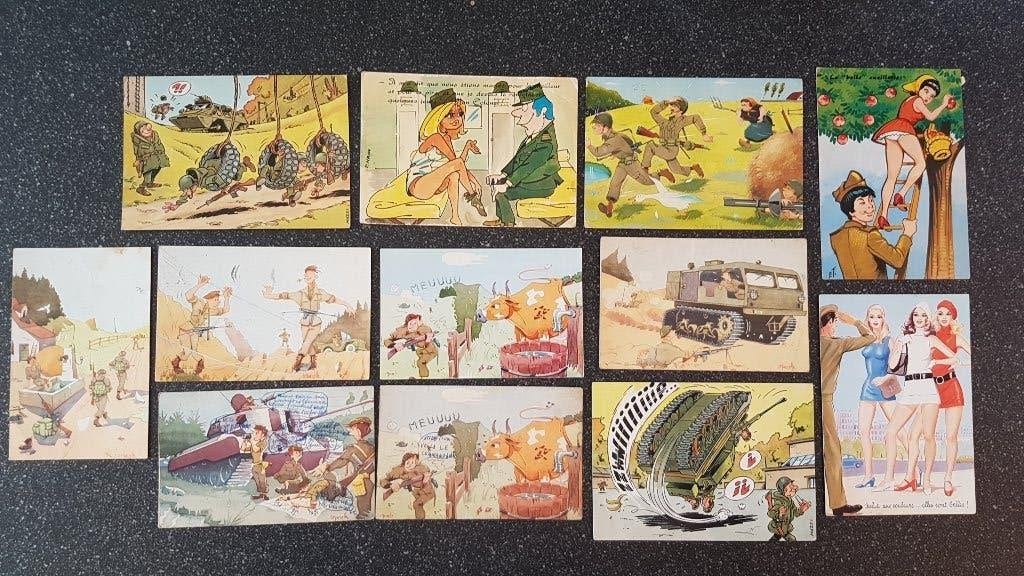 Militair Soldaat Humor ( 0,25 euro/ postkaart ), Verzamelen, Ophalen of Verzenden, Landmacht, Foto of Poster