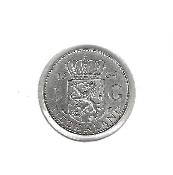 Nederland, 1 Gulden 1964., Timbres & Monnaies, Monnaies | Pays-Bas, Enlèvement ou Envoi, Argent, 1 florin, Monnaie en vrac