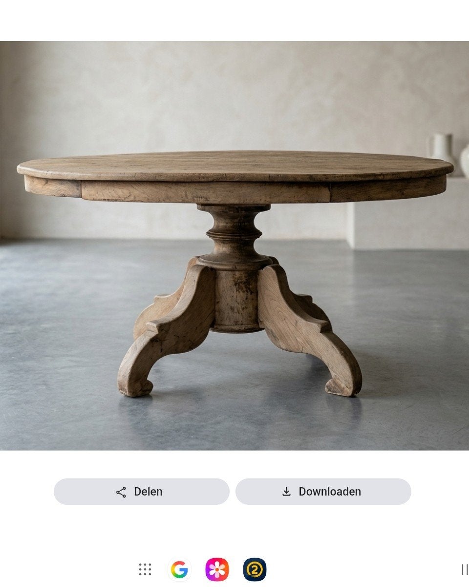 landelijke tafel in eik a100e, Enlèvement