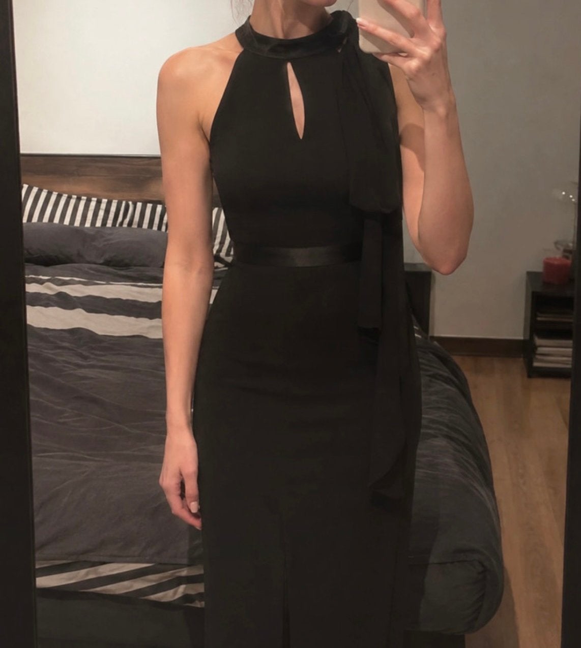 Lang zwart chic kleed, Ophalen of Verzenden, Nieuw, Maat 34 (XS) of kleiner, Zwart