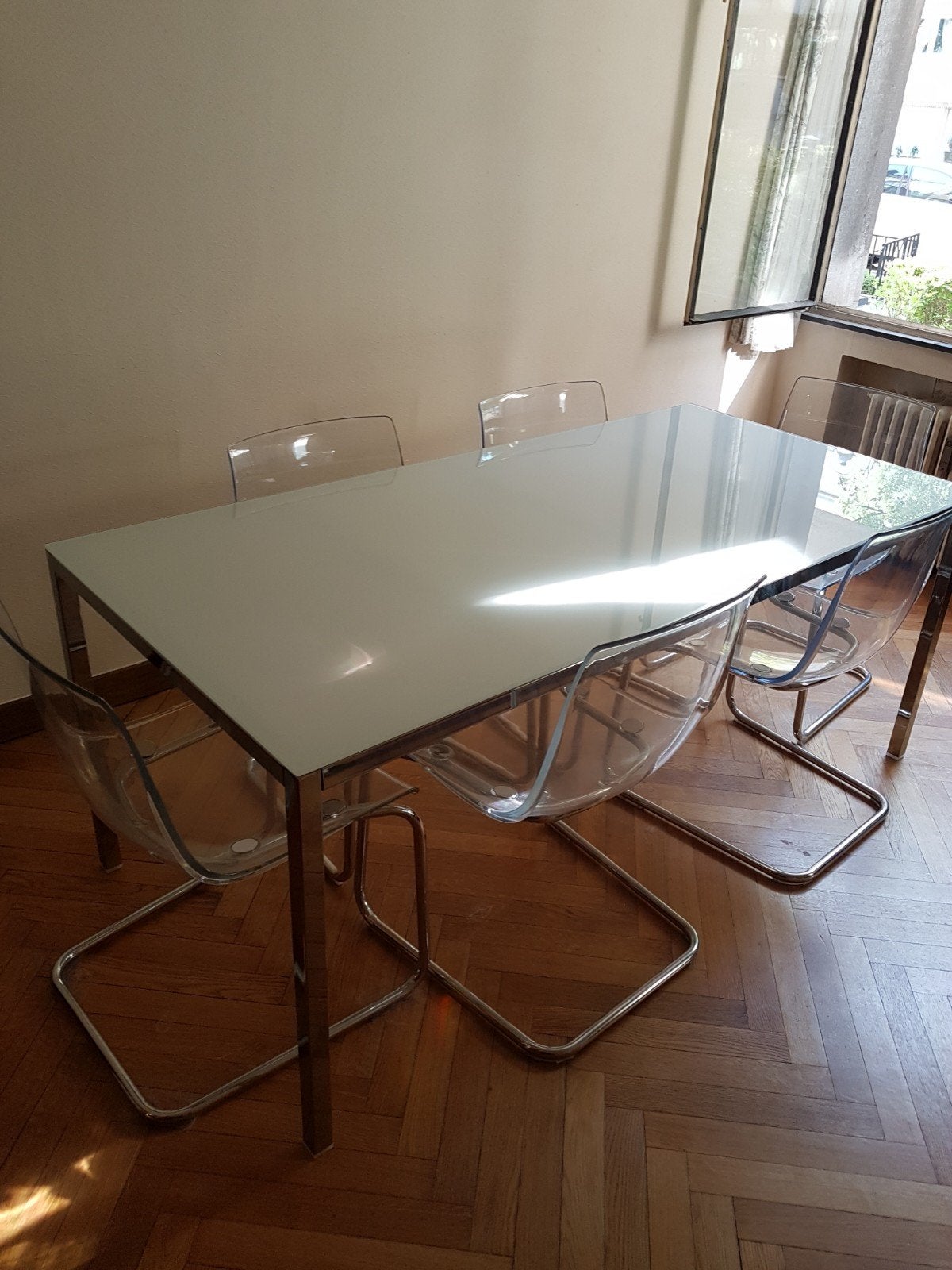 IKEA TORSBY eettafel 180x85x75cm strikt nieuw, Ophalen, Nieuw, 50 tot 100 cm, Glas