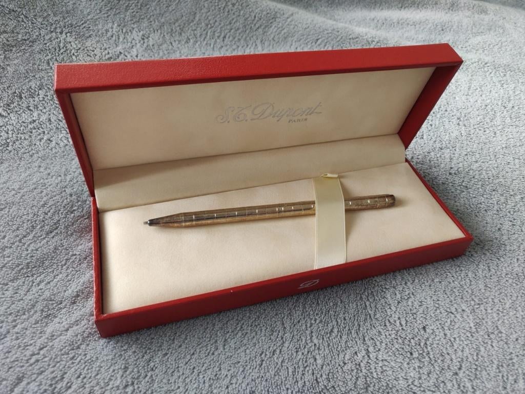 Stylo-bille & mine S.T. Dupont en argent (boitier d'origine), Antiquités & Art, Enlèvement, Argent