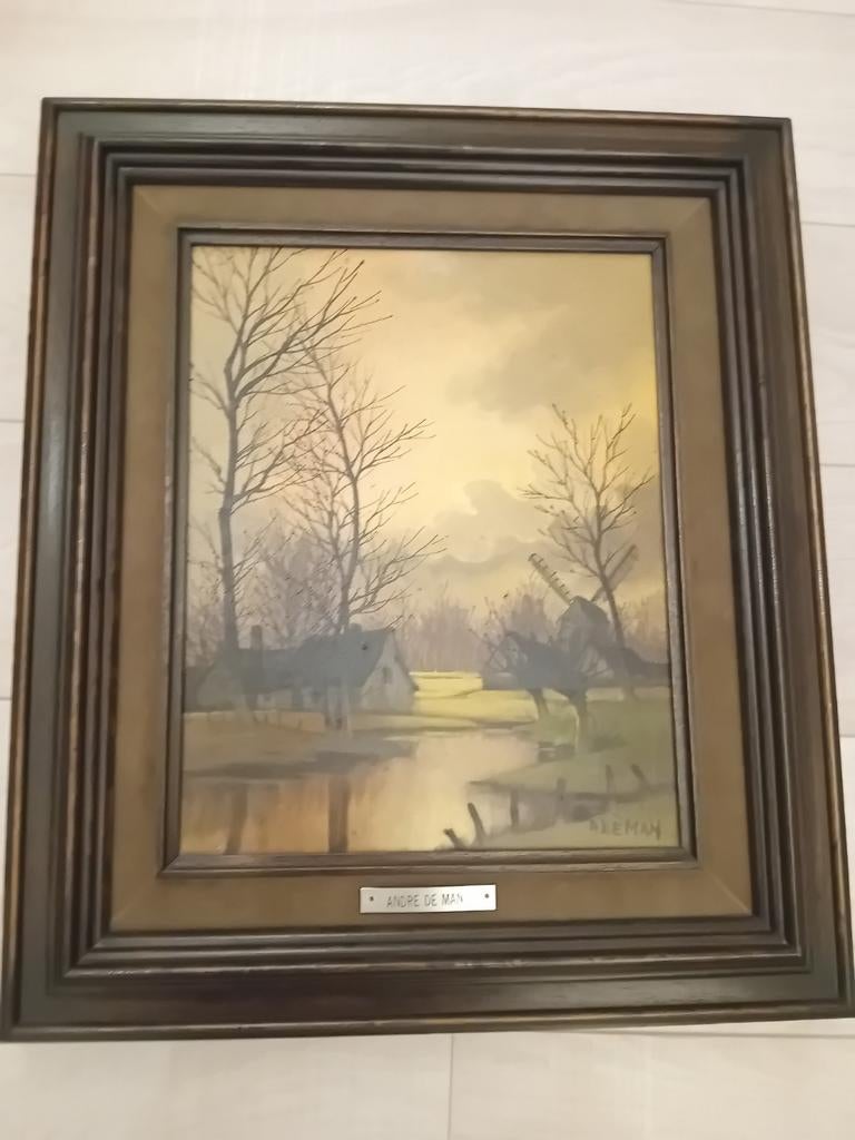 Schilderij Andre de Man, Ophalen