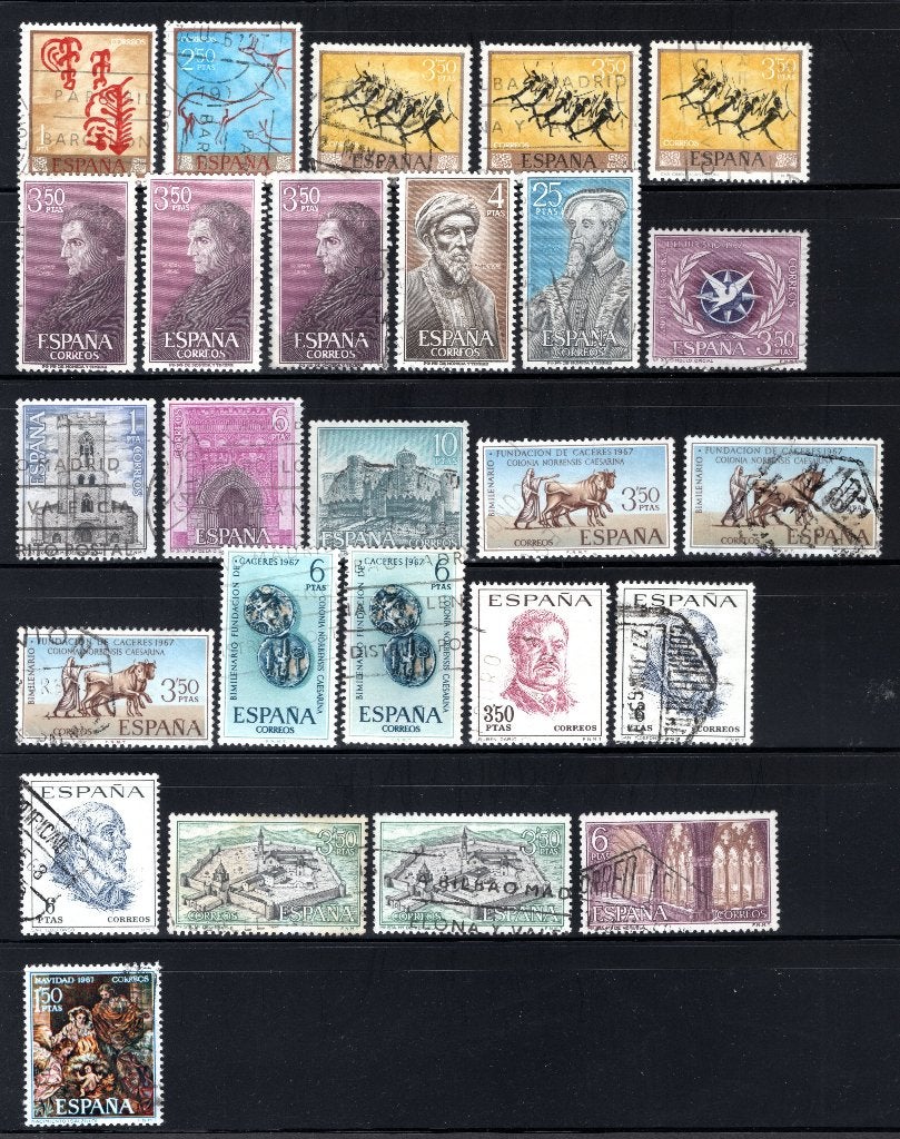ESPAGNE Lot 1967 estampillé, Envoi, Affranchi