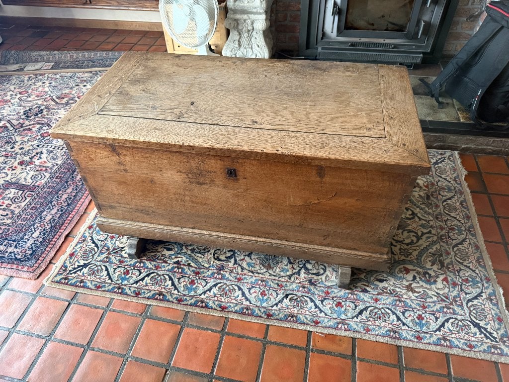 Coffre ancien en chêne, Maison & Meubles, 50 – 75, 50 à 100 cm, Enlèvement, Utilisé