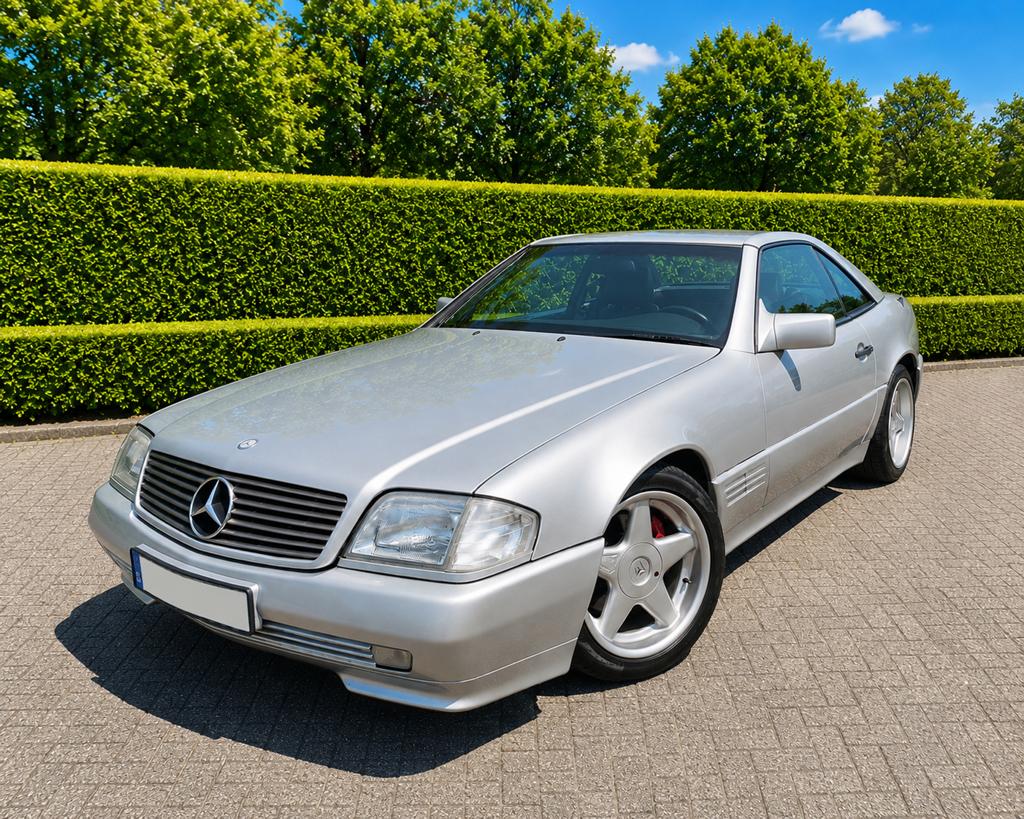 Mercedes SL 280 met LPG  Oldtimer / 17” velgen / Bluetooth, Auto's, Automaat, 4 zetels, Achterwielaandrijving, Zwart