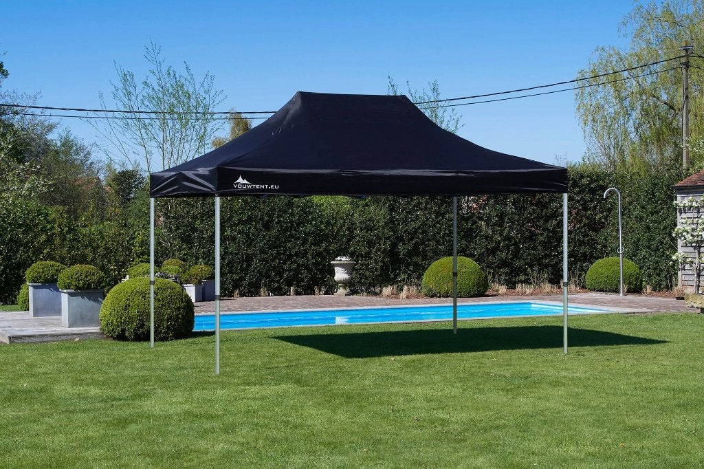 Professionele zwarte vouwtent 3x4,5m hexagon frame - occasie, Ophalen, Opvouwbaar, Partytent, Minder dan 5 meter