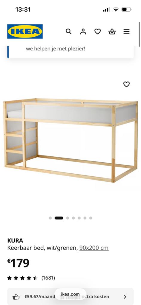 Lit réversible, Enfants & Bébés, Chambre d'enfant | Lits, Comme neuf, 180 cm ou plus, 85 à 100 cm, Lit mezzanine ou Lit superposé