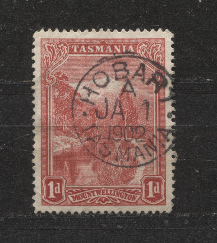 Tasmanie 1902 1d Mount Wellington, Verzenden, Gestempeld