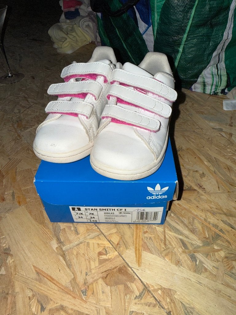 Basket Adidas Stan Smith blanche/rose, Adidas, Enlèvement ou Envoi, Comme neuf, Chaussures