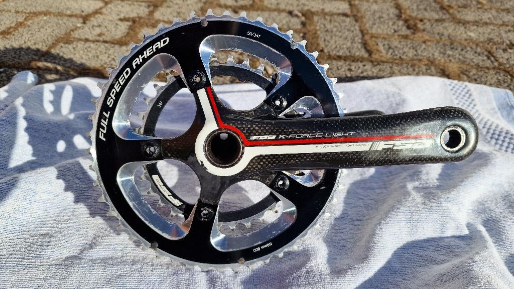 Pédalier FSA, Vélos & Vélomoteurs, Vélos Pièces, Utilisé, Pédalier ou Pédales, Carbone, Racefiets, Enlèvement