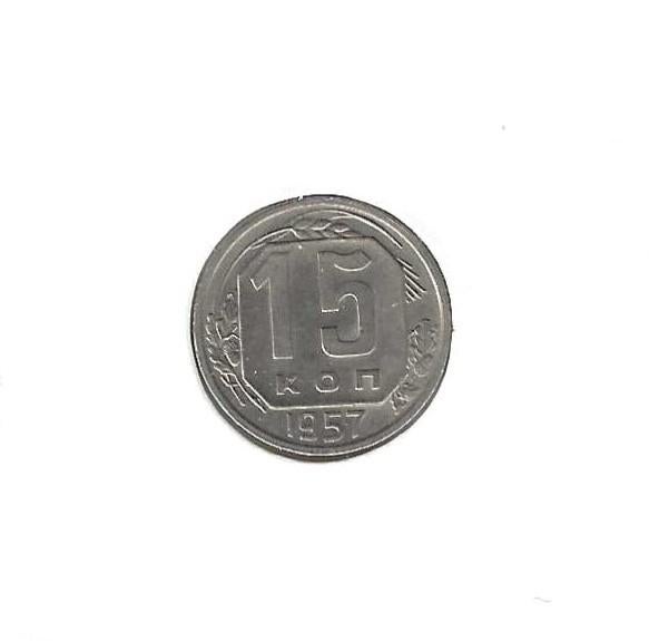 Rusland, 15 Kopeks 1957., Ophalen of Verzenden, Rusland, Losse munt