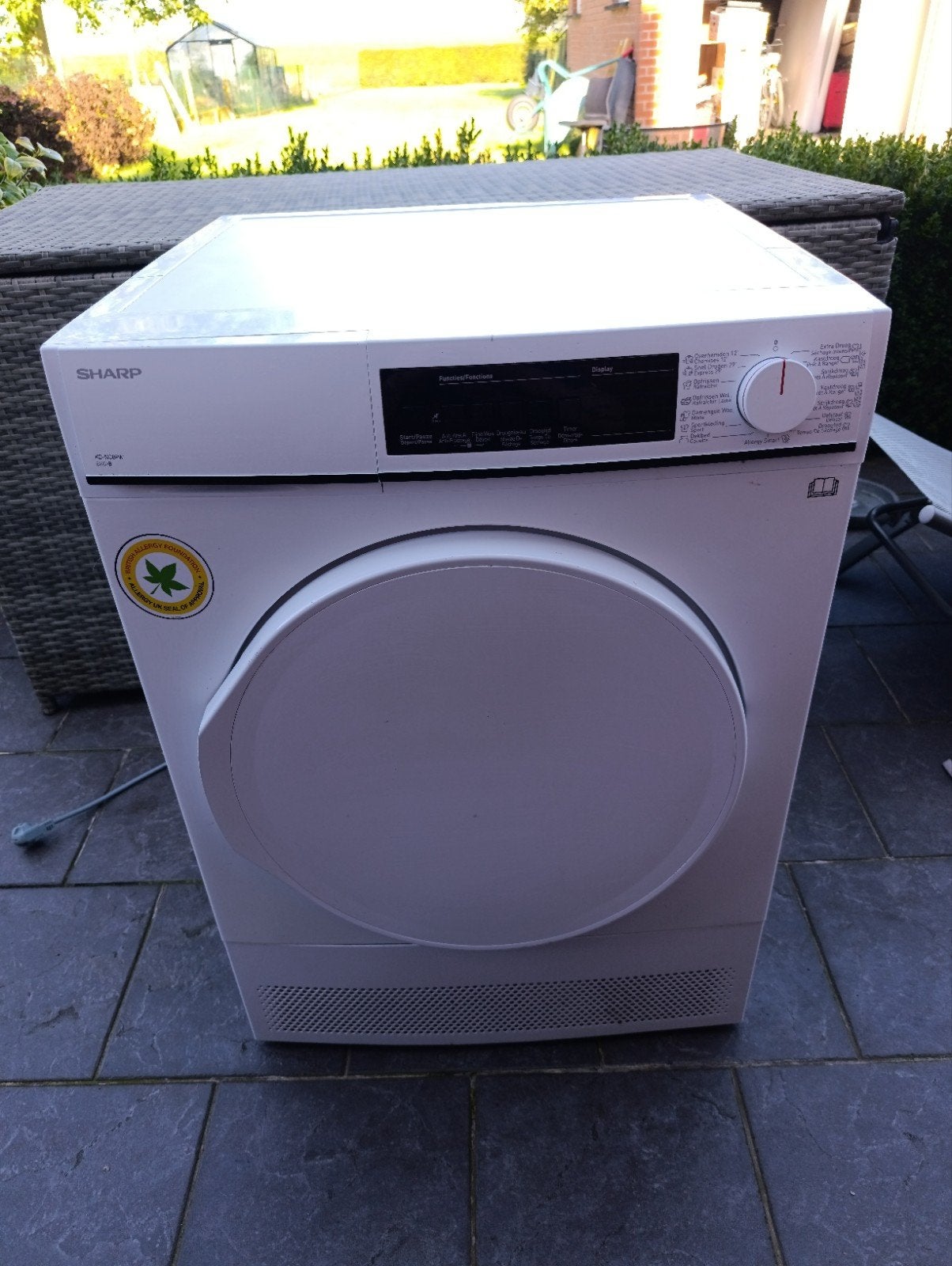 droogkast sharp, Elektronische apparatuur, 8 tot 10 kg, Ophalen, Anti-kreukfase