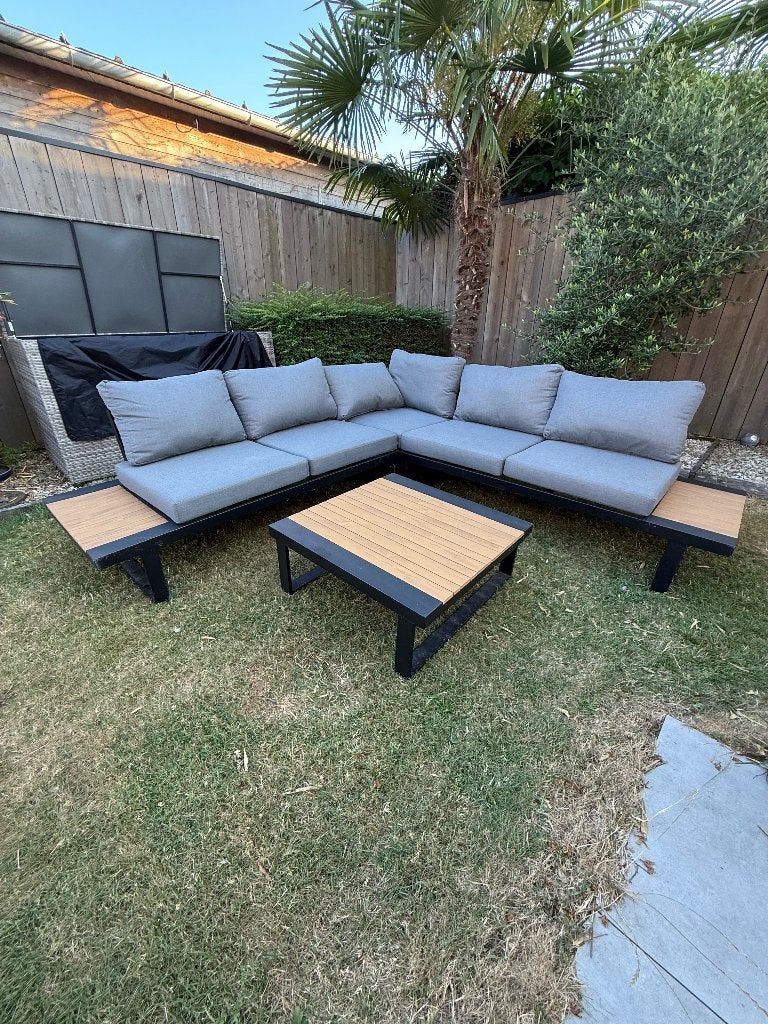Loungeset, Tuin en Terras, Tuinsets en Loungesets, Ophalen, 6 zitplaatsen, Bank, Zo goed als nieuw