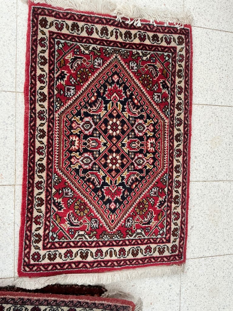 Lots de 4 petits tapis d’orient, Rouge, 50 à 100 cm, Enlèvement, Utilisé