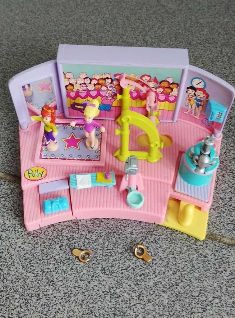 vintage polly pocket turnfest brug met ongelijke leggers, Ophalen of Verzenden, Zo goed als nieuw