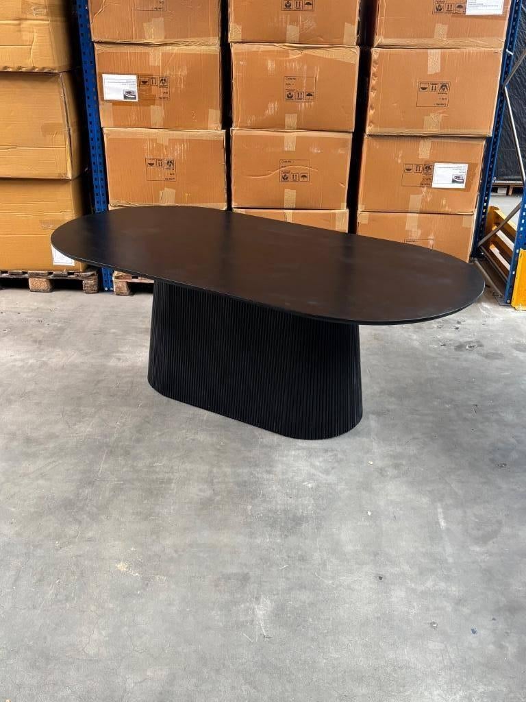 SALE Ovale eettafel Commodore 210 & 240 cm – Z/W/N, Ophalen of Verzenden