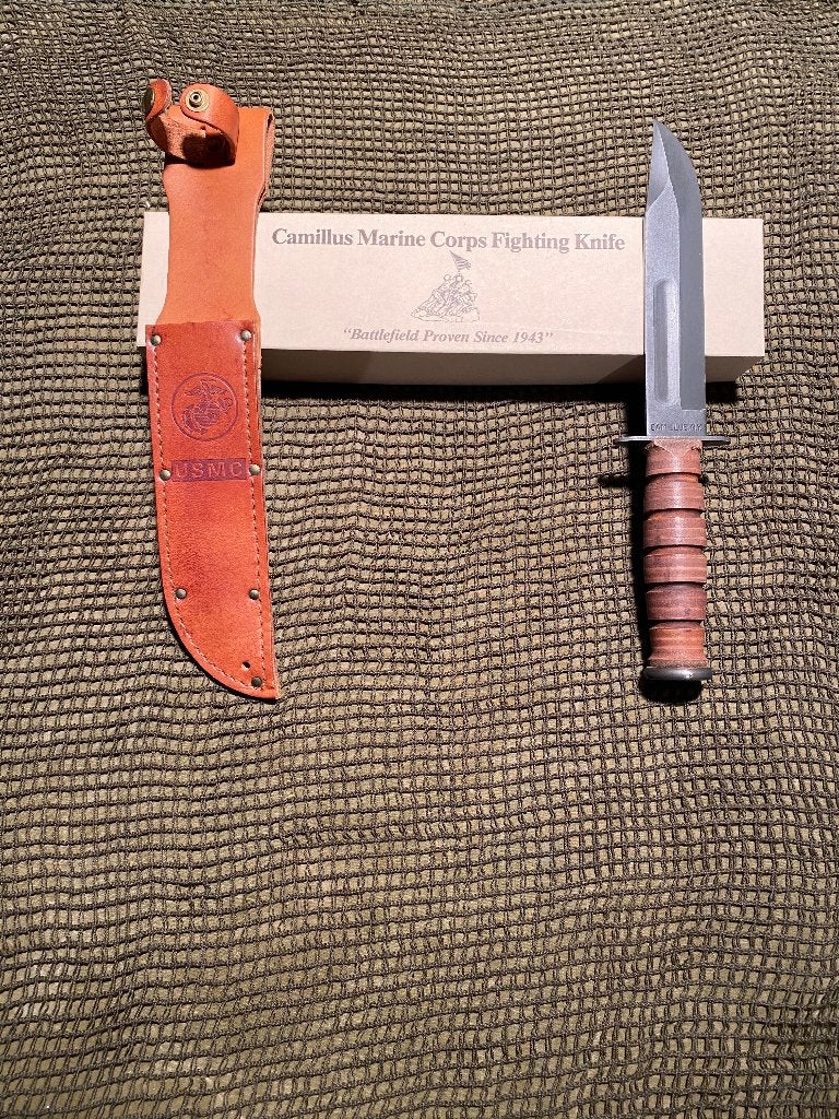 COUTEAU DE COMBAT / CAMILLUS MARINE CORPS FIGHTING KNIFE, Envoi, Marine, Couteau ou Poignard