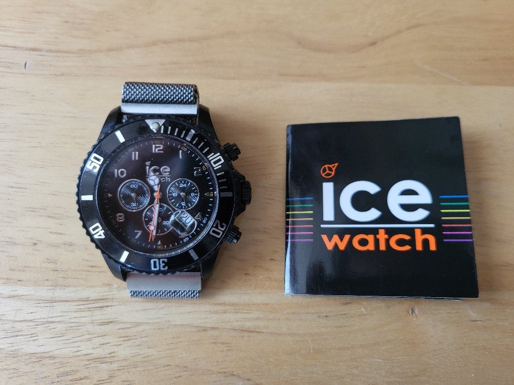 Montre Ice Watch Noire, Enlèvement, Montre-bracelet, Autres marques