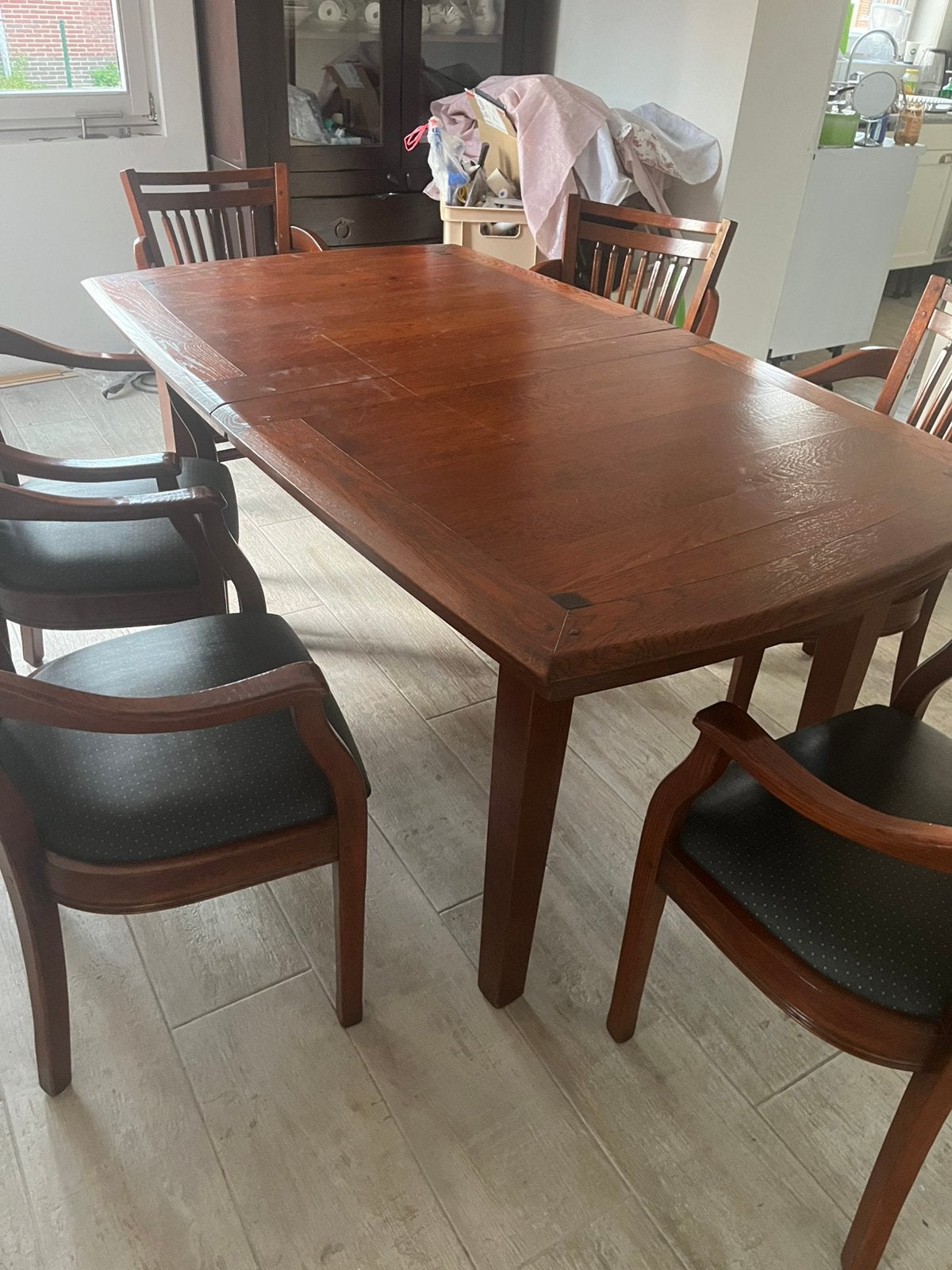 Schuitema jugendstil shaker eettafel uitschuifbaar, Huis en Inrichting, Ophalen, Zo goed als nieuw