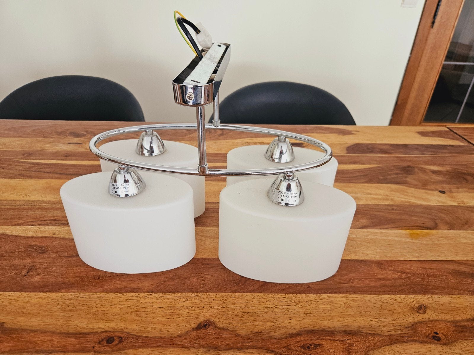 4 lichts plafondlamp, Ophalen
