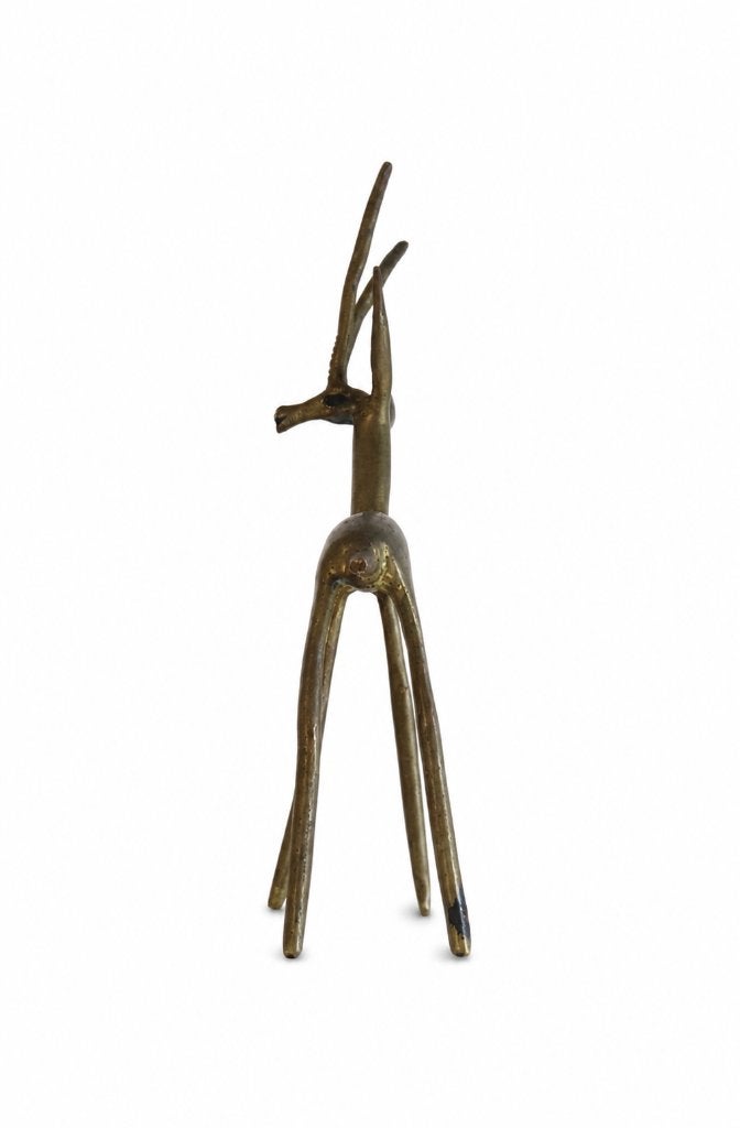 Vintage Beeld Brons Gazelle Beeldje Hert, Antiek en Kunst, Ophalen of Verzenden, Brons