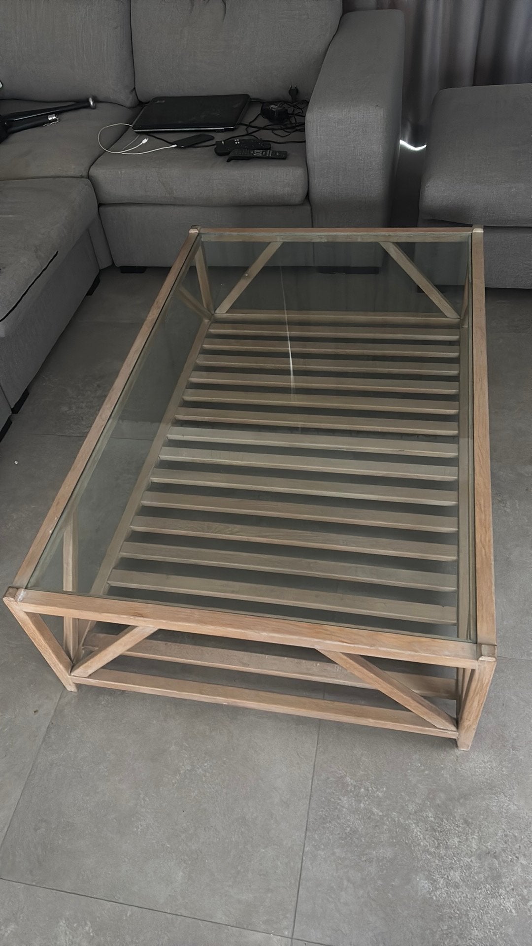 Salontafel, Huis en Inrichting, Ophalen, Gebruikt, 100 tot 150 cm, Eikenhout
