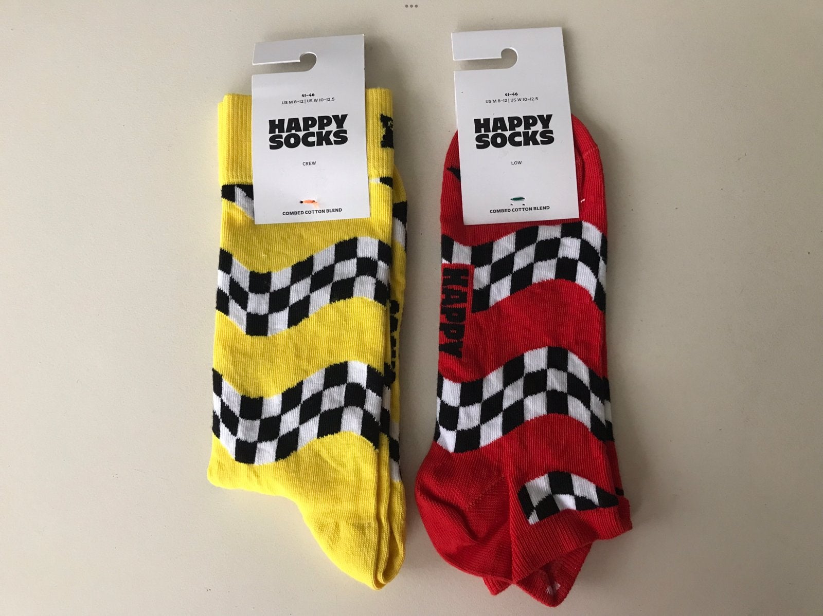 2 paar Happy Socks crew low race motief mt 41. - 46 NIEUW, Vêtements | Hommes, Chaussettes & Bas, Enlèvement ou Envoi, Comme neuf