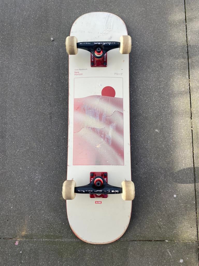 Globe G2 New Horizon Skateboard (8.0") – Compleet, Sport en Fitness, Ophalen, Zo goed als nieuw, Skateboard