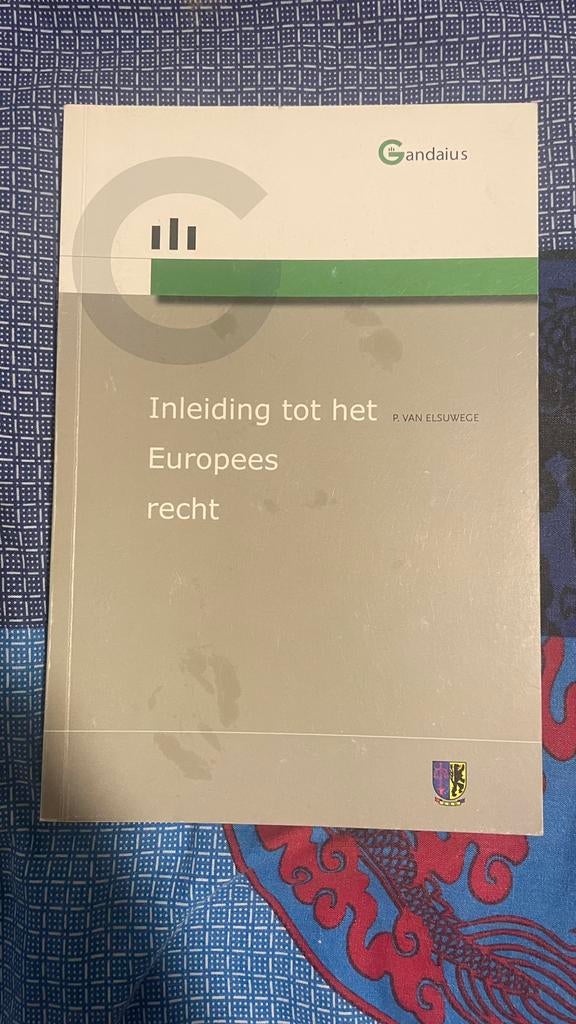 Inleiding tot het Europees recht - P. Van Elsuwege: Gandaius, Boeken, Studieboeken en Cursussen, Gelezen, Hoger Onderwijs, Ophalen of Verzenden
