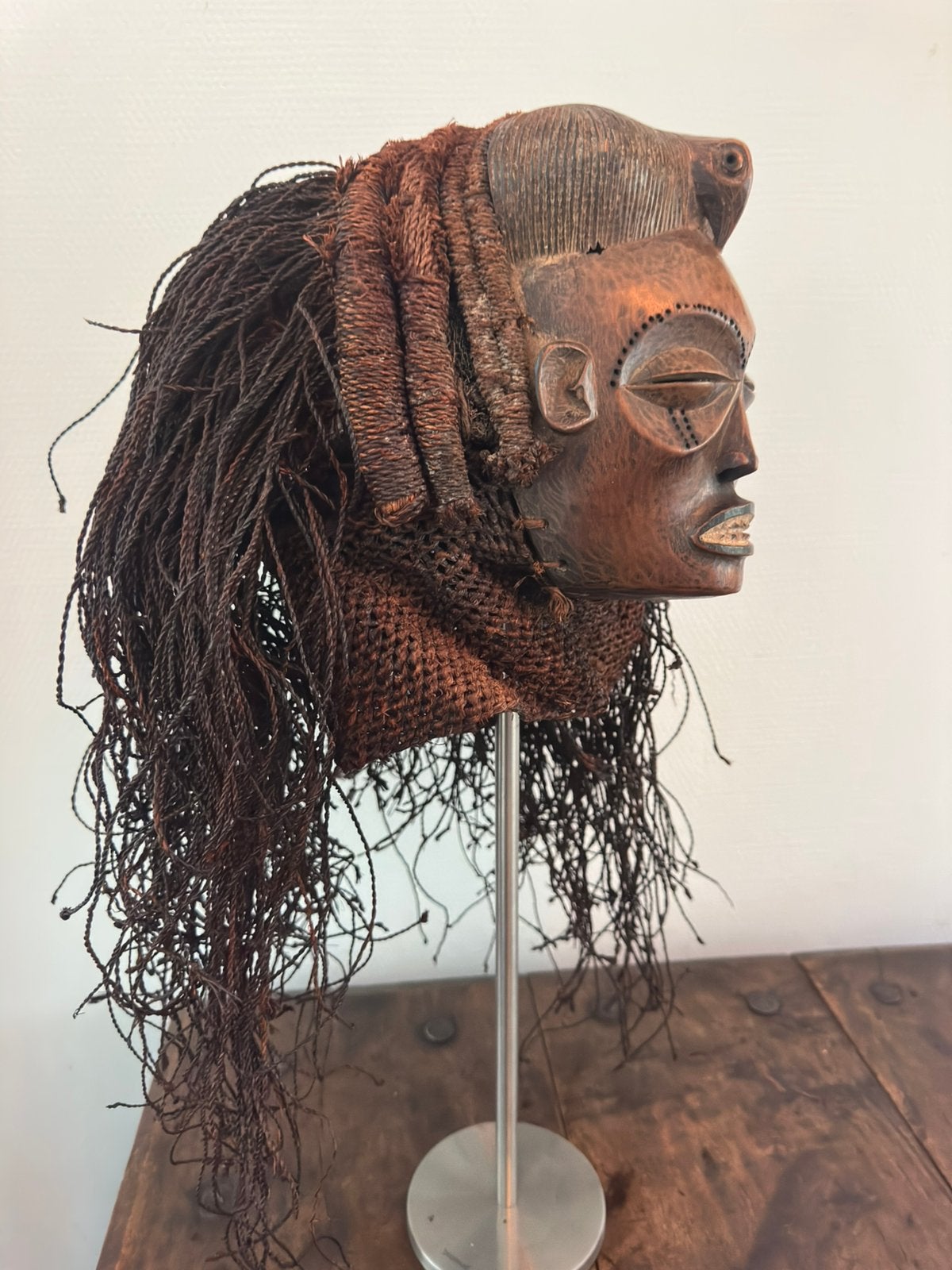 Masque Chokwe Messenger de la collection Bakwanga, Afrique, Enlèvement ou Envoi, Sculpture