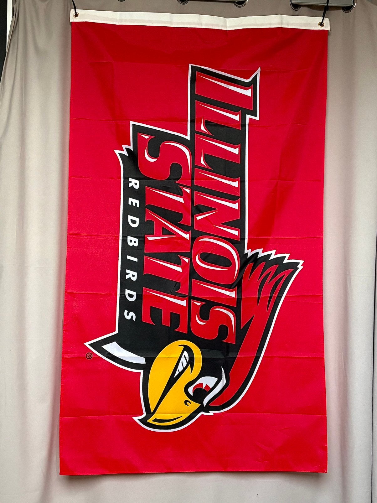 Drapeau illinois State Redbird-football americain, Enlèvement, Comme neuf