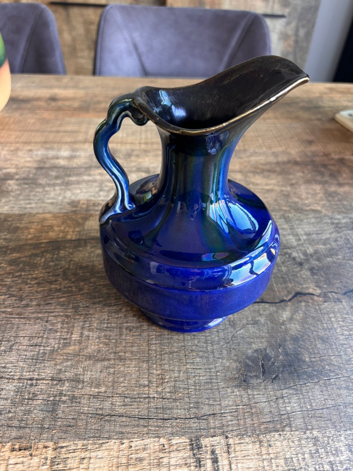 Art deco vaas thulin model 329 vintage blauw, Antiek en Kunst, Ophalen