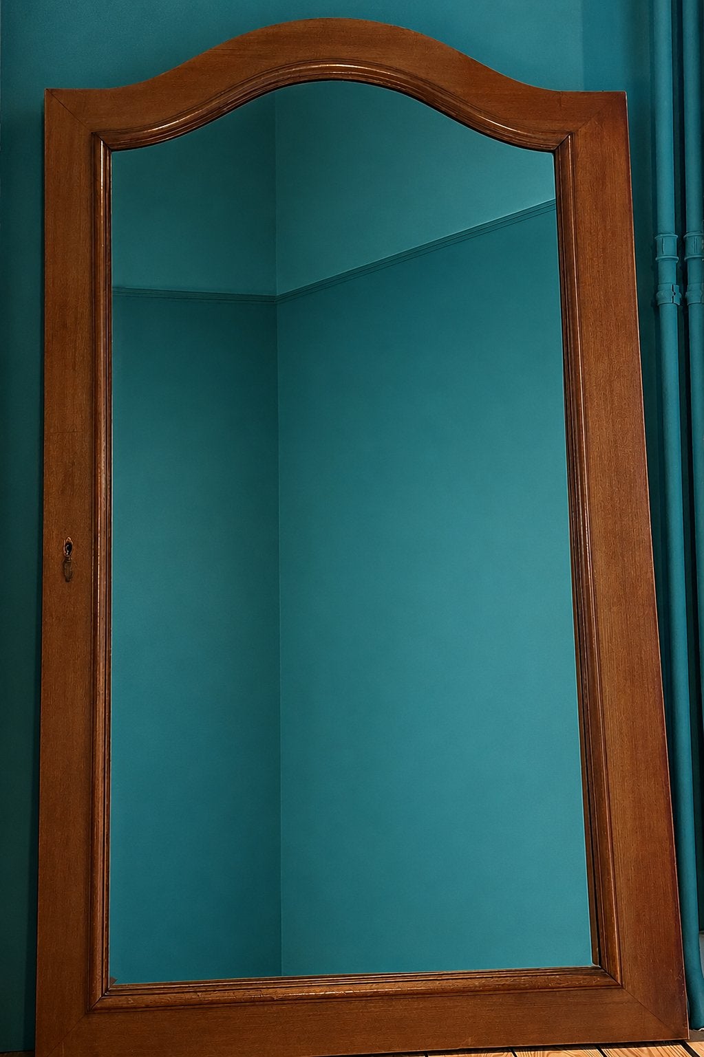 Miroir biseauté à donner - ancienne porte lingère -acajou, Enlèvement