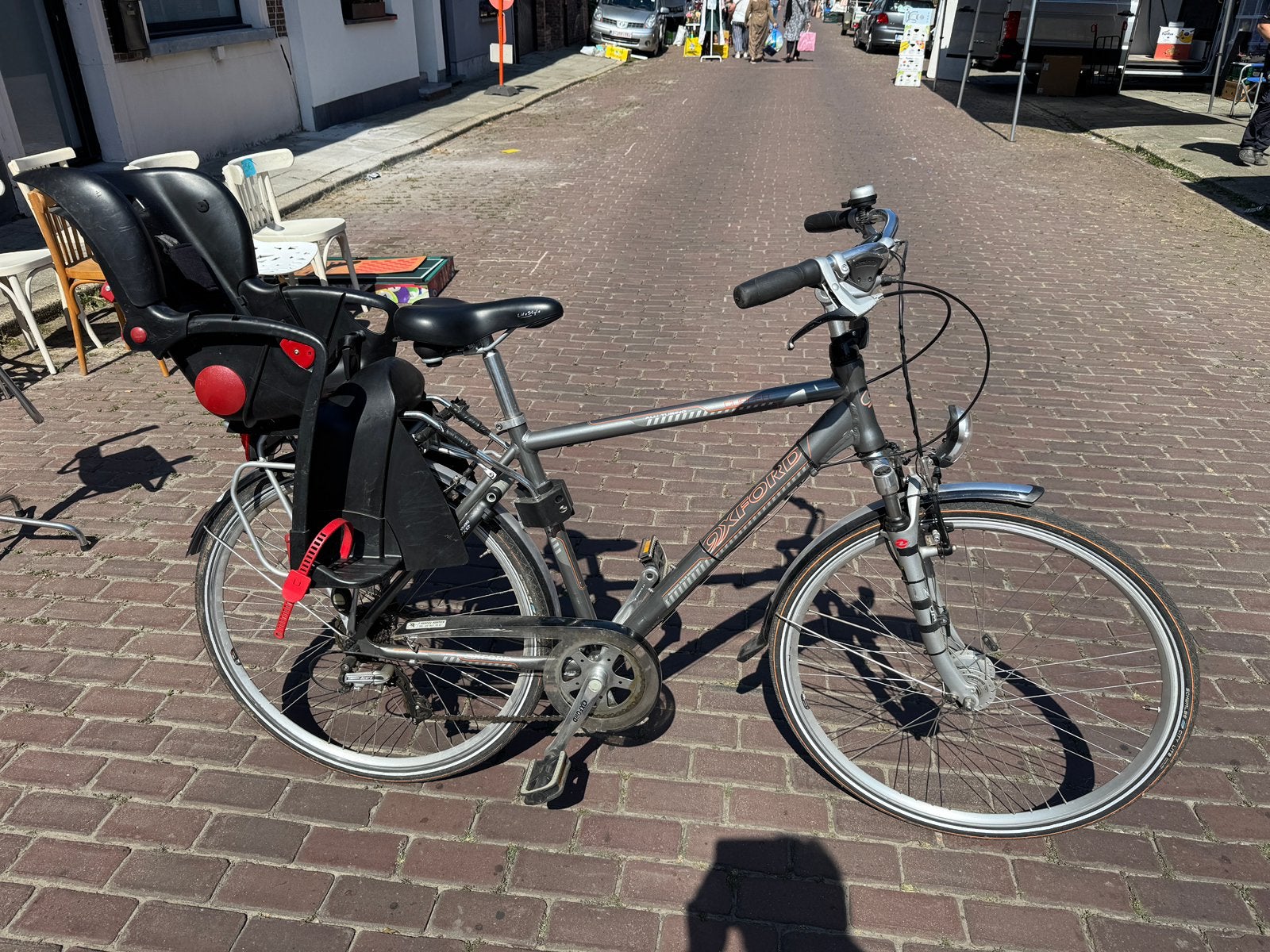 Oxford herenfiets met Römer kinderstoeltje, Ophalen, Minder dan 10 versnellingen, Vering, Velgrem