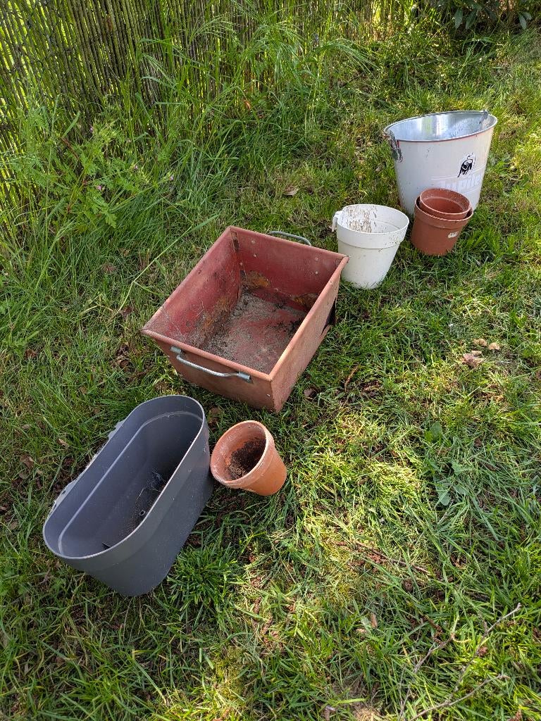 Bloempotten gratis, Tuin en Terras, Bloempotten, Ophalen, Gebruikt, Kunststof, Tuin