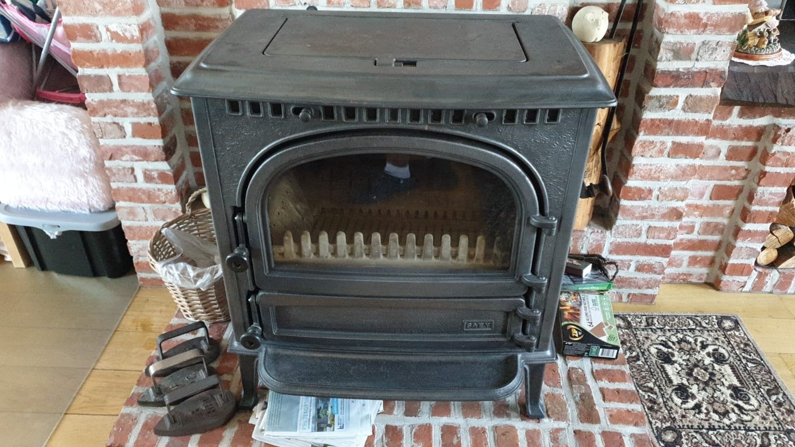 Kachel, werkt nog perfect!!, Huis en Inrichting, Ophalen, Gebruikt, Hout