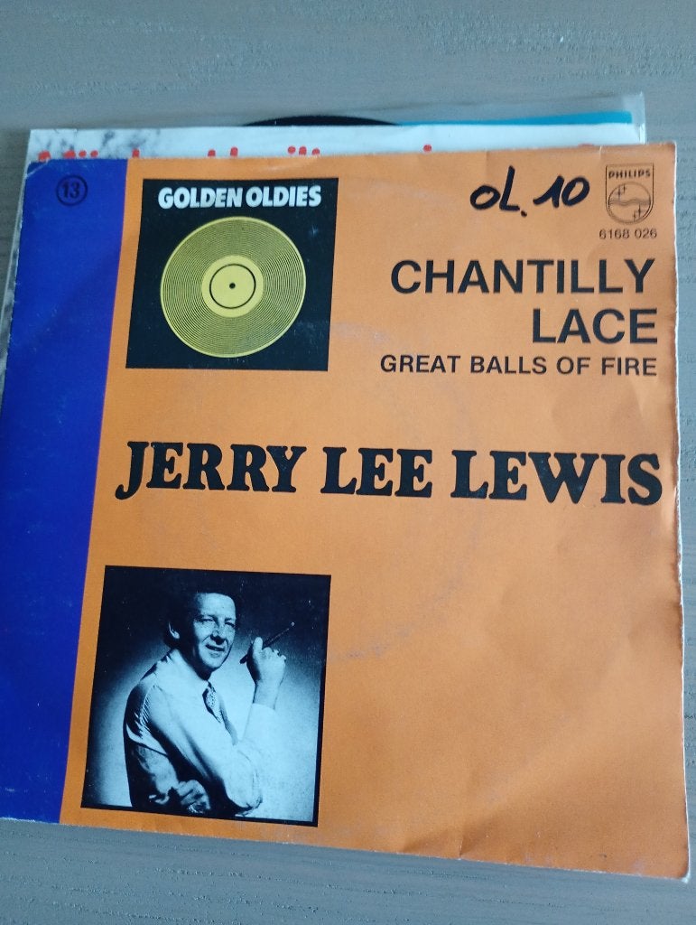 Jerry Lee Lewis - Chantilly lace / Great balls of fire, Cd's en Dvd's, Vinyl Singles, Gebruikt, Verzenden, 7 inch, Fotohoes