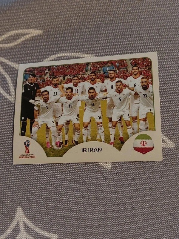 Panini / Sticker : Iran / FIFA World Cup 2018, Ophalen of Verzenden, Nieuw, Poster, Plaatje of Sticker