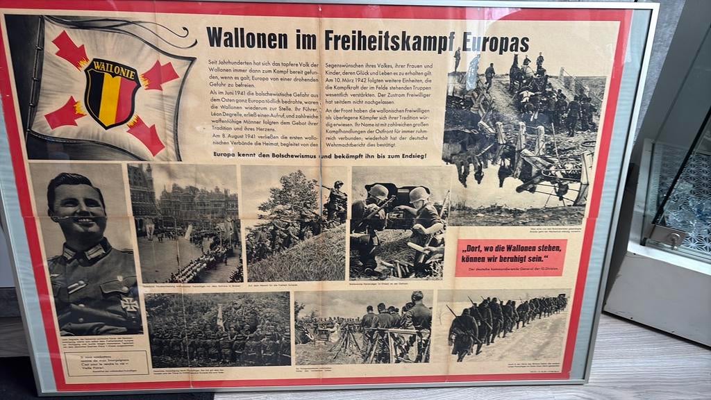 Grande affiche Leon Degrelle original 1943, Ophalen of Verzenden