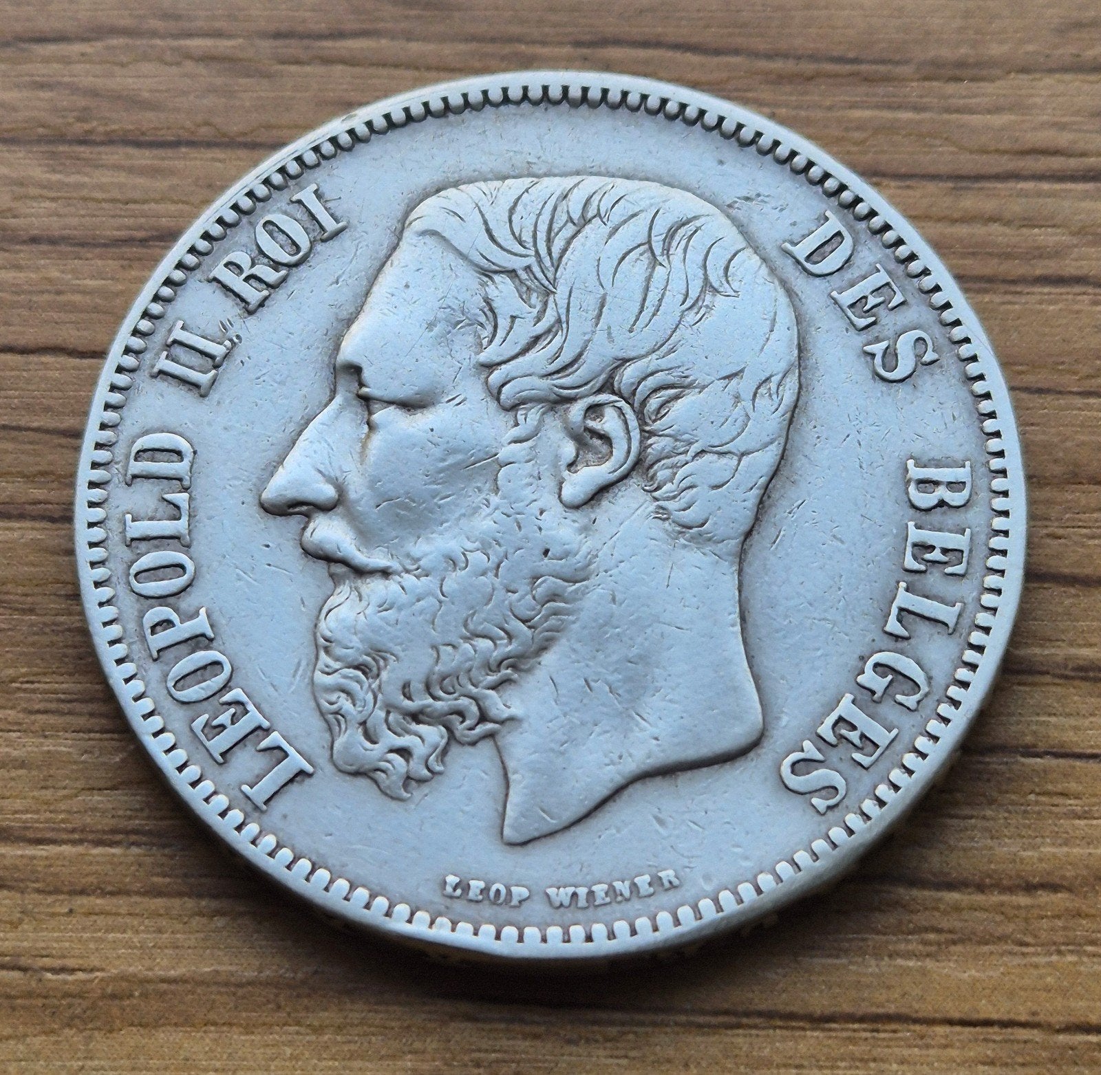 5 Francs. 1867 Leopold ll  met Punt, Enlèvement ou Envoi, Monnaie en vrac, Argent, Argent