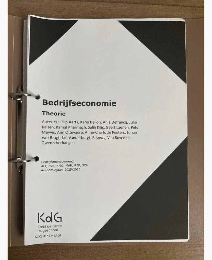 Cursus bedrijfseconomie theorie MAR, Boeken, Ophalen of Verzenden, Nieuw, Hoger Onderwijs, KDG