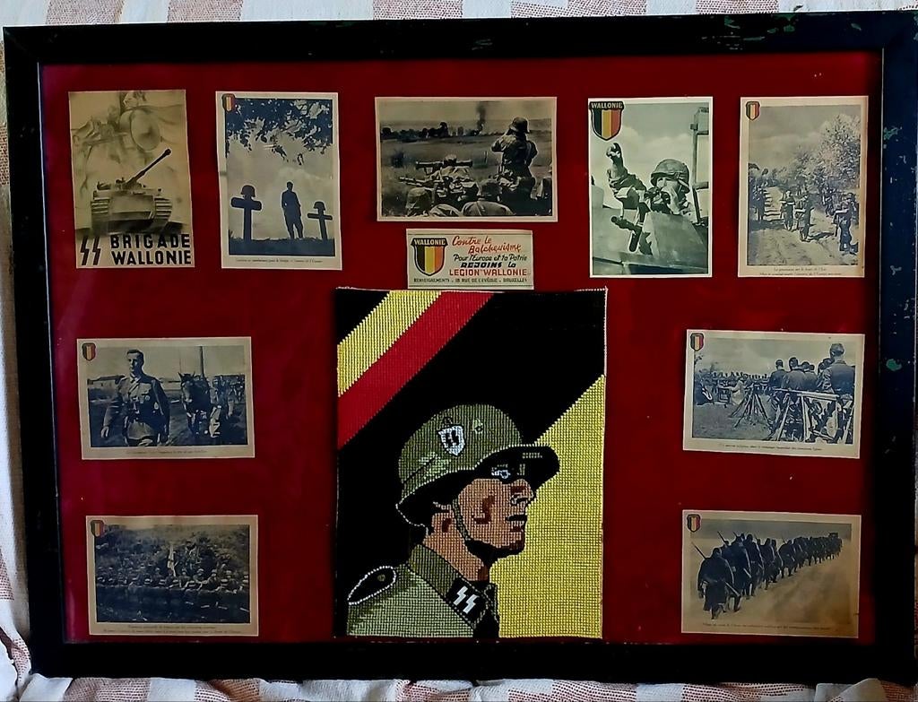 Cartes postales sous cadre Leon degrelle legion wallonne, Enlèvement